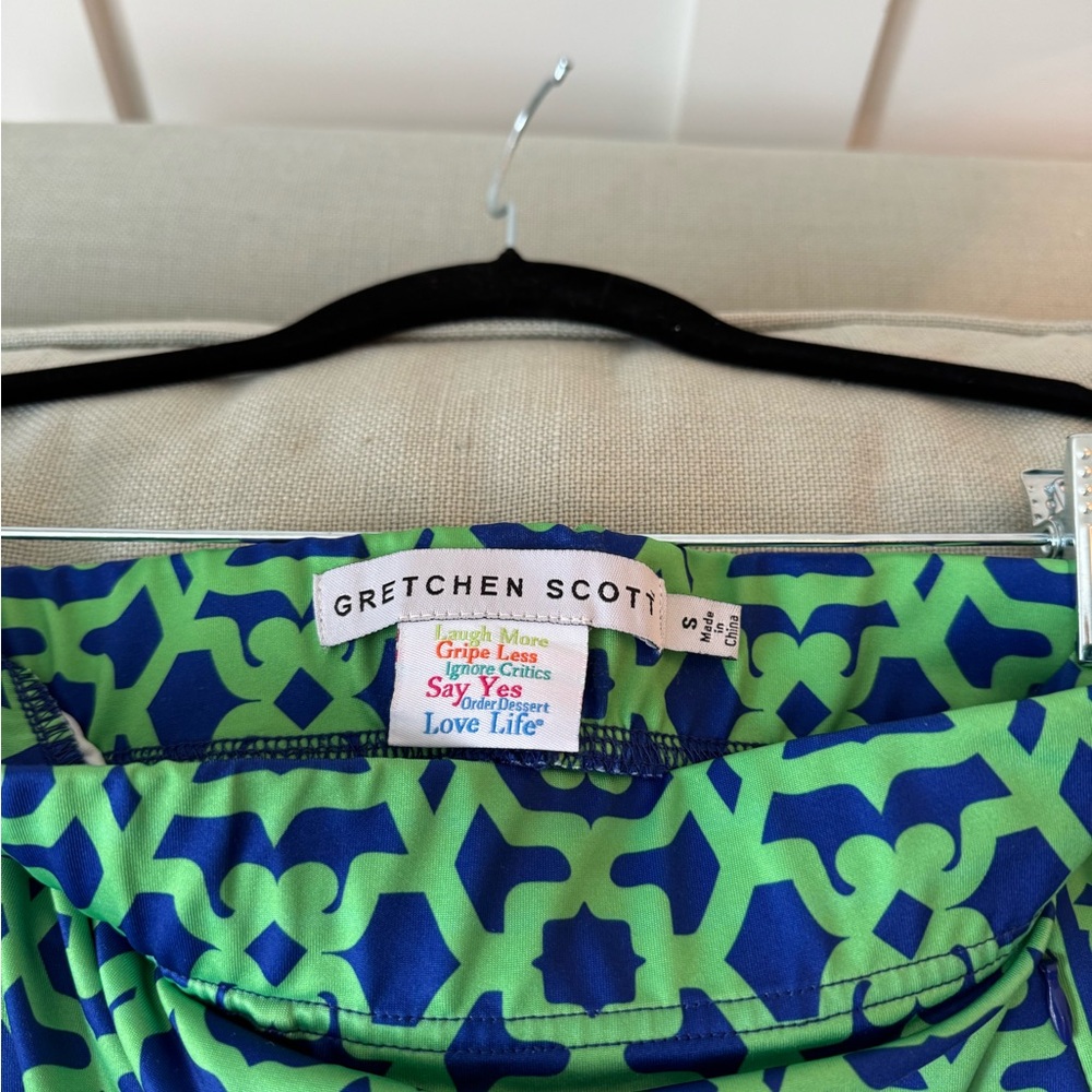 Gretchen Scott Designs Vibrant Green and Blue Mini Skirt - Picture 4 of 5